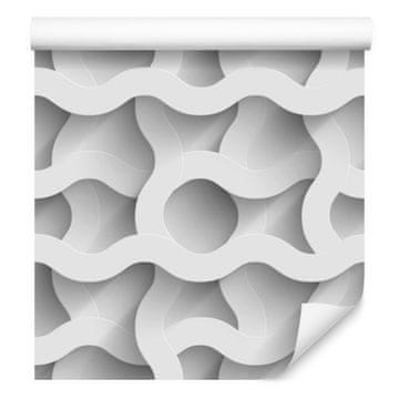 Apstraktne 3D valovite tapete za dnevni boravak i spavaću sobu 50x1000 cm