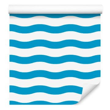 Tapeta Pruge tirkizne boje, celadon pozadina za dnevni boravak i spavaću sobu 50x1000 cm