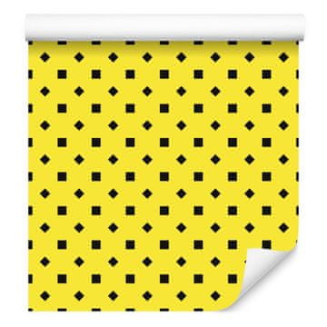 Tapeta s točkicama, gornji dio žut, donji dio žut za dnevni boravak i spavaću sobu 50x1000 cm