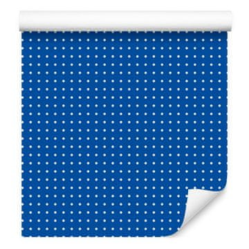 Tapeta Točkice plave, planinsko plave za dnevni boravak i spavaću sobu 50x1000 cm