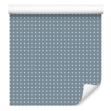 Tapeta s plavim točkicama za dnevni boravak i spavaću sobu 50x1000 cm