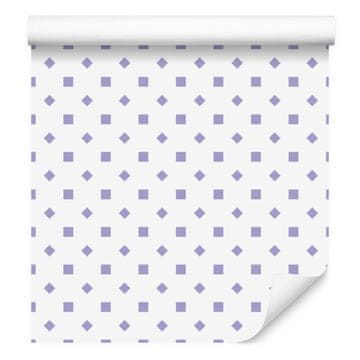 Tapeta Točkice bijele, gornji dio bijeli za dnevni boravak i spavaću sobu 50x1000 cm