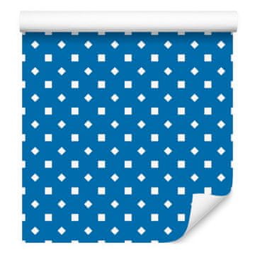 Tapeta s plavim točkicama, jasni detalji za dnevni boravak i spavaću sobu 50x1000 cm