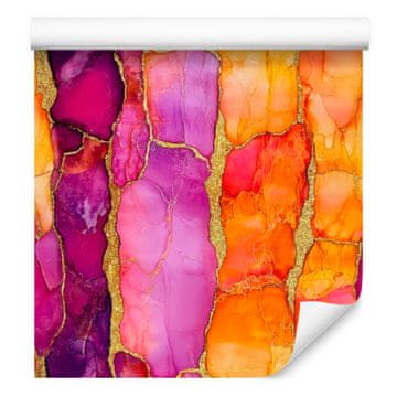 Tapeta boje tinte zlatne, ljubičaste i breskve 50x1000 cm