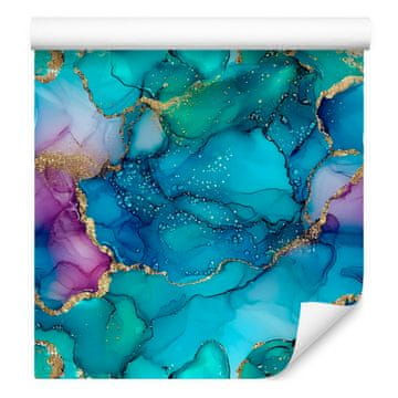 Tirkizna tapeta za dnevni boravak i spavaću sobu 50x1000 cm