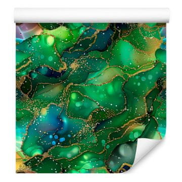 Tapeta boje tinte, zelene boce i morske plave boje 50x1000 cm