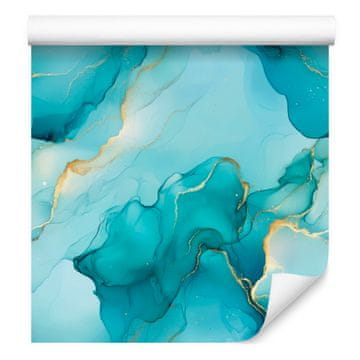 Tapeta tinta tirkizna, celadon, morsko zelena i menta 50x1000 cm