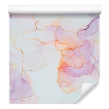 Tinta tapeta svijetlosiva, bijela i lavanda 50x1000 cm