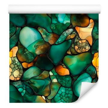 Tapeta s morskom tintom, boca zelena i zelena 50x1000 cm
