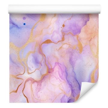 Tapeta s tintom, lavanda, puderasto ružičasta i svijetlo siva 50x1000 cm