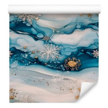 Tinta tapeta svijetlosiva, plava, tirkizna i siva 50x1000 cm