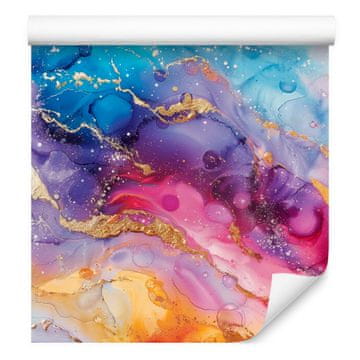 Tapeta s tintom ljubičasta, plava, ljubičasta i azurna 50x1000 cm
