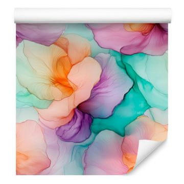 Tapeta boje tinte ljubičaste, breskve i ljubičaste 50x1000 cm