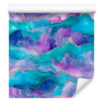 Tapeta u boji tinte plave, tirkizne, ljubičaste i lavande 50x1000 cm