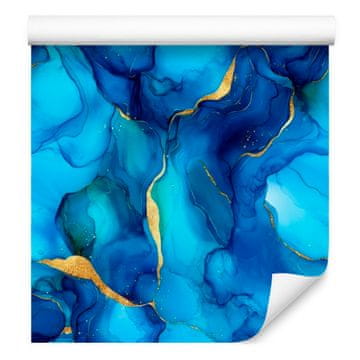 Tapeta u boji tinte plave, tirkizne, azurne i mornarsko plave boje 50x1000 cm