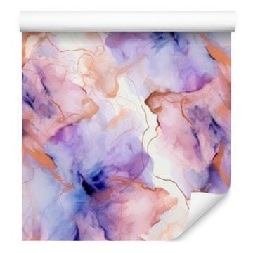 Tapeta s tintom, ljubičasta, plava i svijetlosiva, 50x1000 cm