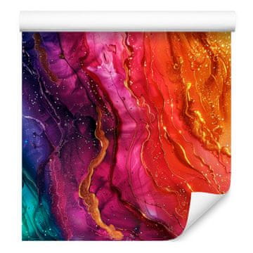 Tapeta s tintom, crvena, ljubičasta i narančasta 50x1000 cm
