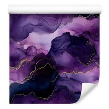 Tapeta s tintom, ljubičasta, indigo i mornarsko plava za dnevni boravak i spavaću sobu 50x1000 cm