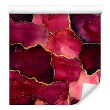 Tapeta s tintom bordo, ružičaste, crvene i bordo boje 50x1000 cm