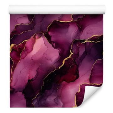 Tapeta s tintom, bordo, ljubičasta, šljiva i crna 50x1000 cm