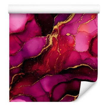 Tapeta s tintom bordo, ljubičasta, ružičasta i crna 50x1000 cm