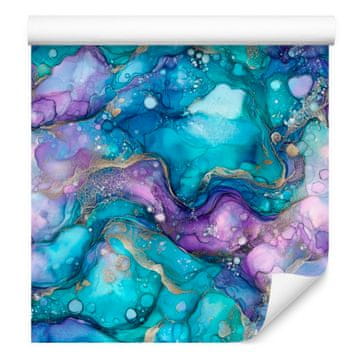 Tapeta tinta plava, tirkizna, ljubičasta i celadon 50x1000 cm