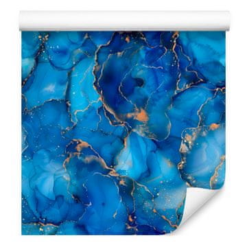 Tapeta u boji tinte plave, azurne, tamnoplave i sive 50x1000 cm