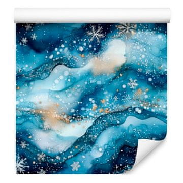 Tapeta tinta plava, mornarsko plava, azurna i tirkizna 50x1000 cm