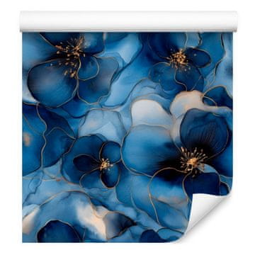Tapeta u boji tinte plave, tamnoplave, svijetlosive i crne 50x1000 cm