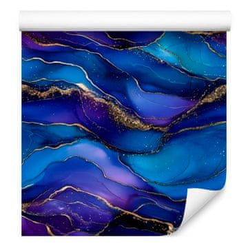 Tapeta tinta plava, mornarsko plava, indigo i ljubičasta 50x1000 cm