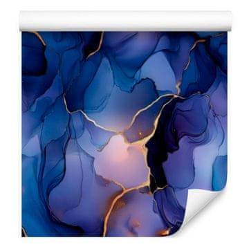 Tapeta u boji tinte plave, tamnoplave, ljubičaste i crne 50x1000 cm
