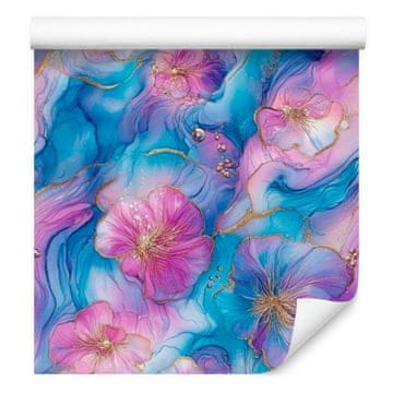 Tapeta u boji tinte plave, ljubičaste, ljubičaste i azurne 50x1000 cm