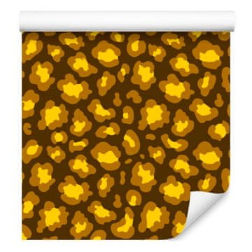 Žuta kožna tapeta oker, zlatna i žuta za dnevni boravak i spavaću sobu 50x1000 cm