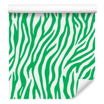 Zelene zebraste pruge, tapeta za dnevni boravak i spavaću sobu 50x1000 cm