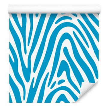 Zebra prugasta tapeta tirkizna, celadon i bijela za dnevni boravak i spavaću sobu 50x1000 cm