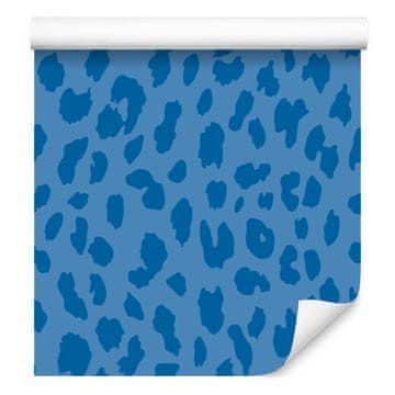 Tapeta plave i ljubičaste boje kože, meki oblici 50x1000 cm