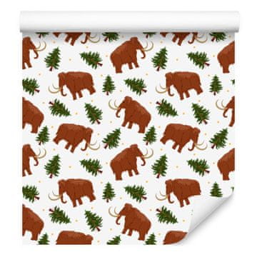 Mammoth tapeta bijela, narančasta i bež za dnevni boravak i spavaću sobu 50x1000 cm