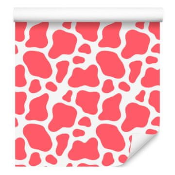 Tapeta Cow Patches Coral, Suptilni detalj za dnevni boravak i spavaću sobu 50x1000 cm