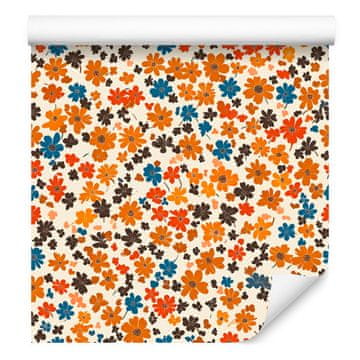 Tapeta Cvijeće Krem, Zlatna i Bež za dnevni boravak i spavaću sobu 50x1000 cm