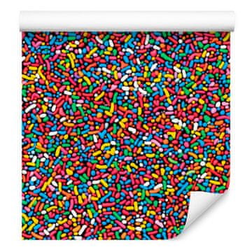 Tapeta s mrvicama za rođendan, crvena, plava i ružičasta, 50x1000 cm