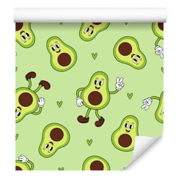 Tapeta avokado lime i žuta za dnevni boravak i spavaću sobu 50x1000 cm