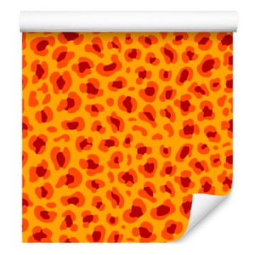 Tapeta narančaste životinjske kože, zlatne i breskve, 50x1000 cm