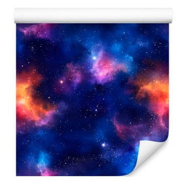 Tamnoplava tapeta Akvarel galaksija, fini detalji 50x1000 cm