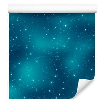 Tapeta Akvarel galaksija tirkizna, planinska tirkizna 50x1000 cm