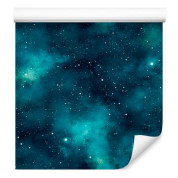 Akvarel Galaxy tapeta tirkizna, donji dio tirkizna 50x1000 cm