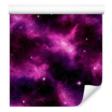 Tapeta akvarel galaksije boje šljive, ljubičaste, crne i bordo 50x1000 cm