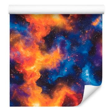 Akvarel galaksija tapeta plava i mornarsko plava, indigo pozadina 50x1000 cm
