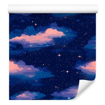 Fototapeta Watercolor Galaxy Soft Forms, tamnoplava 50x1000 cm