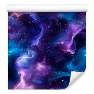 Akvarel tapeta Galaxy, tamnoplava i plava, fini detalji 50x1000 cm