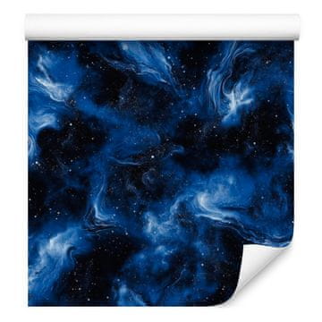 Akvarelna tapeta Galaxy, tamnoplava pozadina, tamnoplavi centar, 50x1000 cm